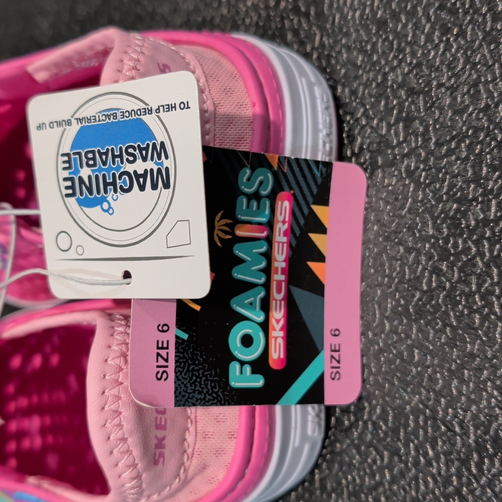 Girls Foamies Sketchers Molded Slip On Pink Size 6 - Picture 2 of 4